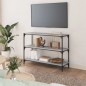 vidaXL Estantería contrachapada y acero gris Sonoma 100x33x70,5 cm vidaXL Estantería contrachapada y acero gris Sonoma 100x33x70,5 cm