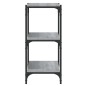 vidaXL Estantería contrachapada y acero gris Sonoma 100x33x70,5 cm vidaXL Estantería contrachapada y acero gris Sonoma 100x33x70,5 cm