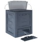 vidaXL Compostador de jardín gris 60x60x73 cm 260 L vidaXL Compostador de jardín gris 60x60x73 cm 260 L