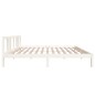 vidaXL Estructura de cama de madera maciza blanco 160x200 cm