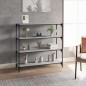 vidaXL Estantería contrachapada y acero gris Sonoma 100x33x100 cm vidaXL Estantería contrachapada y acero gris Sonoma 100x33x100 cm