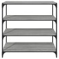 vidaXL Estantería contrachapada y acero gris Sonoma 100x33x100 cm vidaXL Estantería contrachapada y acero gris Sonoma 100x33x100 cm