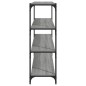 vidaXL Estantería contrachapada y acero gris Sonoma 100x33x100 cm vidaXL Estantería contrachapada y acero gris Sonoma 100x33x100 cm