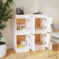 vidaXL Aparador 2 uds madera maciza de pino blanco 31,5x34x75 cm vidaXL Aparador 2 uds madera maciza de pino blanco 31,5x34x75 cm