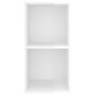 vidaXL Mueble TV pared madera contrachapada blanco brillo 37x37x72 cm vidaXL Mueble TV pared madera contrachapada blanco brillo 37x37x72 cm