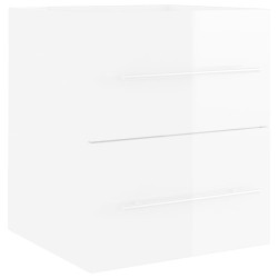 vidaXL Mueble de lavabo madera ingeniería blanco brillo 41x38,5x48 cm