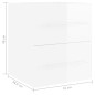 vidaXL Mueble de lavabo madera ingeniería blanco brillo 41x38,5x48 cm vidaXL Mueble de lavabo madera ingeniería blanco brillo 41x38,5x48 cm
