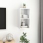vidaXL Mueble TV pared madera contrachapada blanco brillo 37x37x72 cm vidaXL Mueble TV pared madera contrachapada blanco brillo 37x37x72 cm