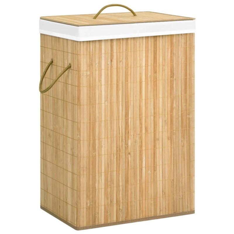 vidaXL Cesto de ropa sucia de bambú 2 secciones 72 l vidaXL Cesto de ropa sucia de bambú 2 secciones 72 l