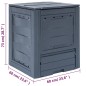 vidaXL Compostador de jardín gris 60x60x73 cm 260 L vidaXL Compostador de jardín gris 60x60x73 cm 260 L