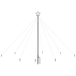 vidaXL Luces de árbol cascada Navidad interior exterior 400 LED 2,5 m