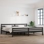 vidaXL Estructura de cama de madera maciza negro 200x200 cm vidaXL Estructura de cama de madera maciza negro 200x200 cm