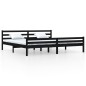 vidaXL Estructura de cama de madera maciza negro 200x200 cm vidaXL Estructura de cama de madera maciza negro 200x200 cm
