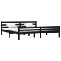 vidaXL Estructura de cama de madera maciza negro 200x200 cm vidaXL Estructura de cama de madera maciza negro 200x200 cm