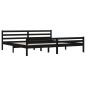 vidaXL Estructura de cama de madera maciza negro 200x200 cm vidaXL Estructura de cama de madera maciza negro 200x200 cm