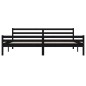 vidaXL Estructura de cama de madera maciza negro 200x200 cm vidaXL Estructura de cama de madera maciza negro 200x200 cm