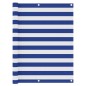 vidaXL Toldo para balcón tela oxford blanco y azul 120x300 cm