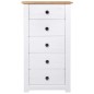 vidaXL Aparador de madera maciza pino estilo Panamá blanco 46x40x89 cm vidaXL Aparador de madera maciza pino estilo Panamá blanco 46x40x89 cm