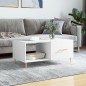 vidaXL Mesa de centro madera contrachapada blanco 90x50x40 cm vidaXL Mesa de centro madera contrachapada blanco 90x50x40 cm