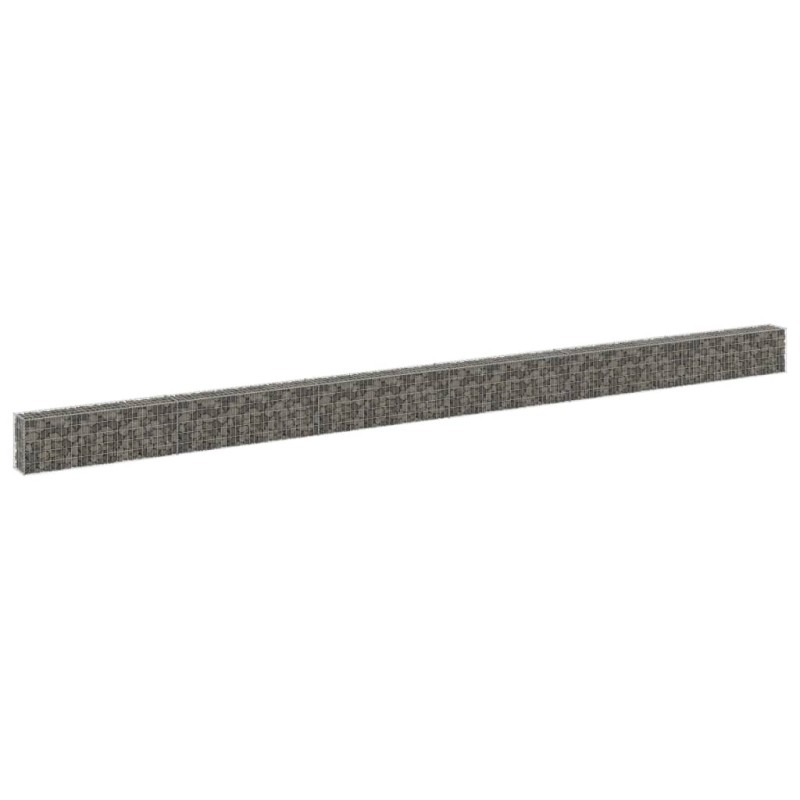 vidaXL Muro de gaviones con cubiertas acero galvanizado 900x30x50 cm vidaXL Muro de gaviones con cubiertas acero galvanizado 900x30x50 cm