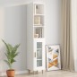 vidaXL Armario de pared madera contrachapada blanco 34,5x32,5x90 cm vidaXL Armario de pared madera contrachapada blanco 34,5x32,5x90 cm