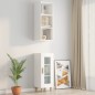 vidaXL Armario de pared madera contrachapada blanco 34,5x32,5x90 cm vidaXL Armario de pared madera contrachapada blanco 34,5x32,5x90 cm