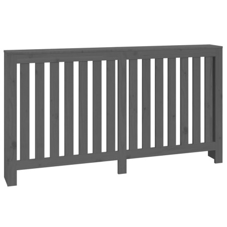 vidaXL Cubierta de radiador madera maciza de pino gris 153x19x84 cm