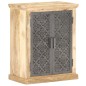 vidaXL Aparador con puertas de acero madera mango macizo 60x35x75 cm vidaXL Aparador con puertas de acero madera mango macizo 60x35x75 cm