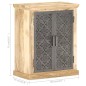 vidaXL Aparador con puertas de acero madera mango macizo 60x35x75 cm vidaXL Aparador con puertas de acero madera mango macizo 60x35x75 cm