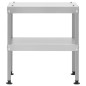 vidaXL Mesa para horno ahumador acero galvanizado 40x28x44,5 cm vidaXL Mesa para horno ahumador acero galvanizado 40x28x44,5 cm