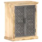 vidaXL Aparador con puertas de acero madera mango macizo 60x35x75 cm vidaXL Aparador con puertas de acero madera mango macizo 60x35x75 cm