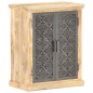 vidaXL Aparador con puertas de acero madera mango macizo 60x35x75 cm vidaXL Aparador con puertas de acero madera mango macizo 60x35x75 cm