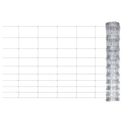 vidaXL Valla de jardín de acero galvanizado plateado 50x1 m