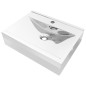 vidaXL Lavabo con rebosadero cerámica plateado 60x46x16 cm vidaXL Lavabo con rebosadero cerámica plateado 60x46x16 cm