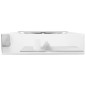 vidaXL Lavabo con rebosadero cerámica plateado 60x46x16 cm vidaXL Lavabo con rebosadero cerámica plateado 60x46x16 cm