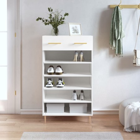 vidaXL Zapatero madera de ingeniería blanco 60x35x105 cm