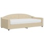 vidaXL Sofá cama con colchón tela crema 90x200 cm vidaXL Sofá cama con colchón tela crema 90x200 cm