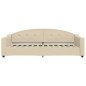 vidaXL Sofá cama con colchón tela crema 90x200 cm vidaXL Sofá cama con colchón tela crema 90x200 cm