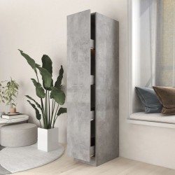 vidaXL Armario de boticario contrachapada gris hormigón 30x42,5x150 cm