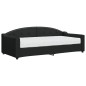 vidaXL Sofá cama con colchón tela negro 90x200 cm