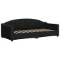 vidaXL Sofá cama con colchón tela negro 90x200 cm