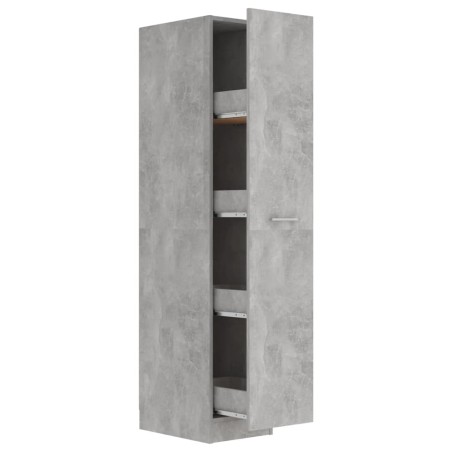 vidaXL Armario de boticario contrachapada gris hormigón 30x42,5x150 cm