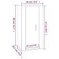 vidaXL Mueble para TV de pared roble marrón 40x34,5x80 cm