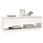 vidaXL Mueble de TV de madera maciza de pino blanco 110,5x34x40 cm vidaXL Mueble de TV de madera maciza de pino blanco 110,5x34x40 cm