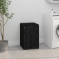 vidaXL Baúl para la colada madera maciza de pino negro 44x44x66 cm vidaXL Baúl para la colada madera maciza de pino negro 44x44x66 cm