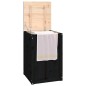 vidaXL Baúl para la colada madera maciza de pino negro 44x44x66 cm vidaXL Baúl para la colada madera maciza de pino negro 44x44x66 cm