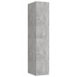 vidaXL Armario de boticario contrachapada gris hormigón 30x42,5x150 cm