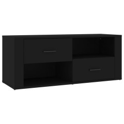 vidaXL Mueble para TV madera contrachapada negra 100x35x40 cm