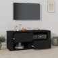 vidaXL Mueble para TV madera contrachapada negra 100x35x40 cm