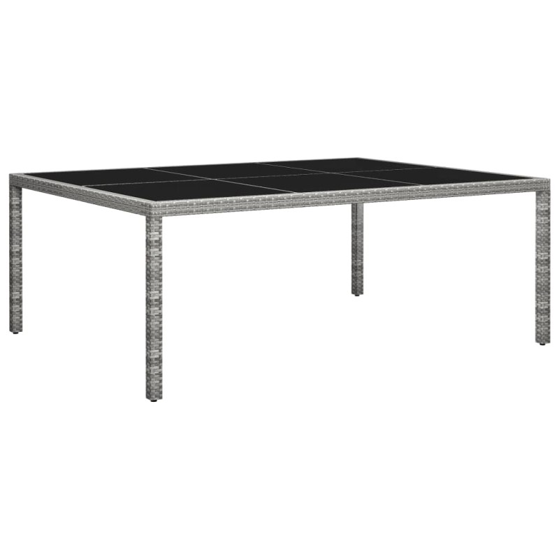 vidaXL Mesa de comedor de jardín ratán sintético gris 200x150x74 cm vidaXL Mesa de comedor de jardín ratán sintético gris 200x150x74 cm